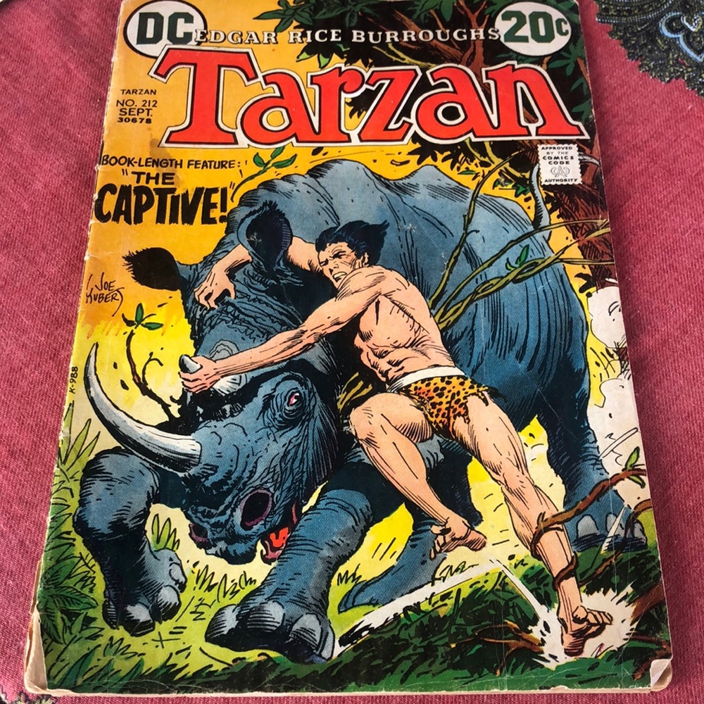 1972 DCTarzan no 212 sept comic book